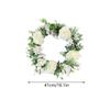 Spring Artificial Peony Wreath Decorative Simulation Flower Wreath for Front Door Wall Window Fireplace Decor Pink