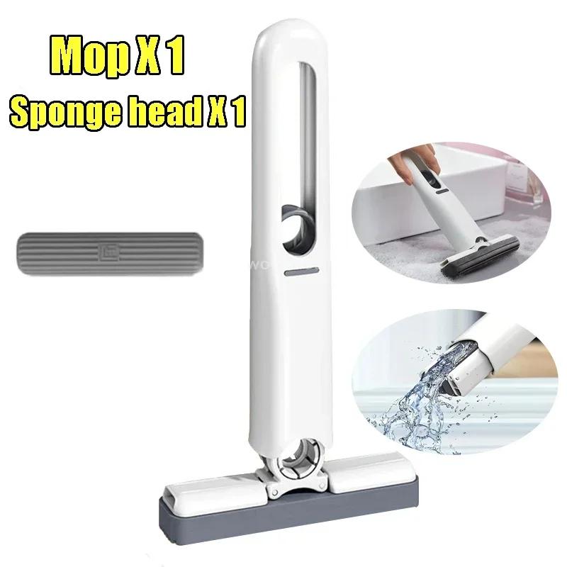 Mini Mop Cleaning Squeeze Floor Washing Mop Folding Powerful Squeeze Mini Mop Floor Washing Desk Window Car Clean Tools