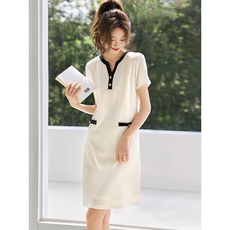 Mohan Yimei Madeleine Style Textured Knit Dress L