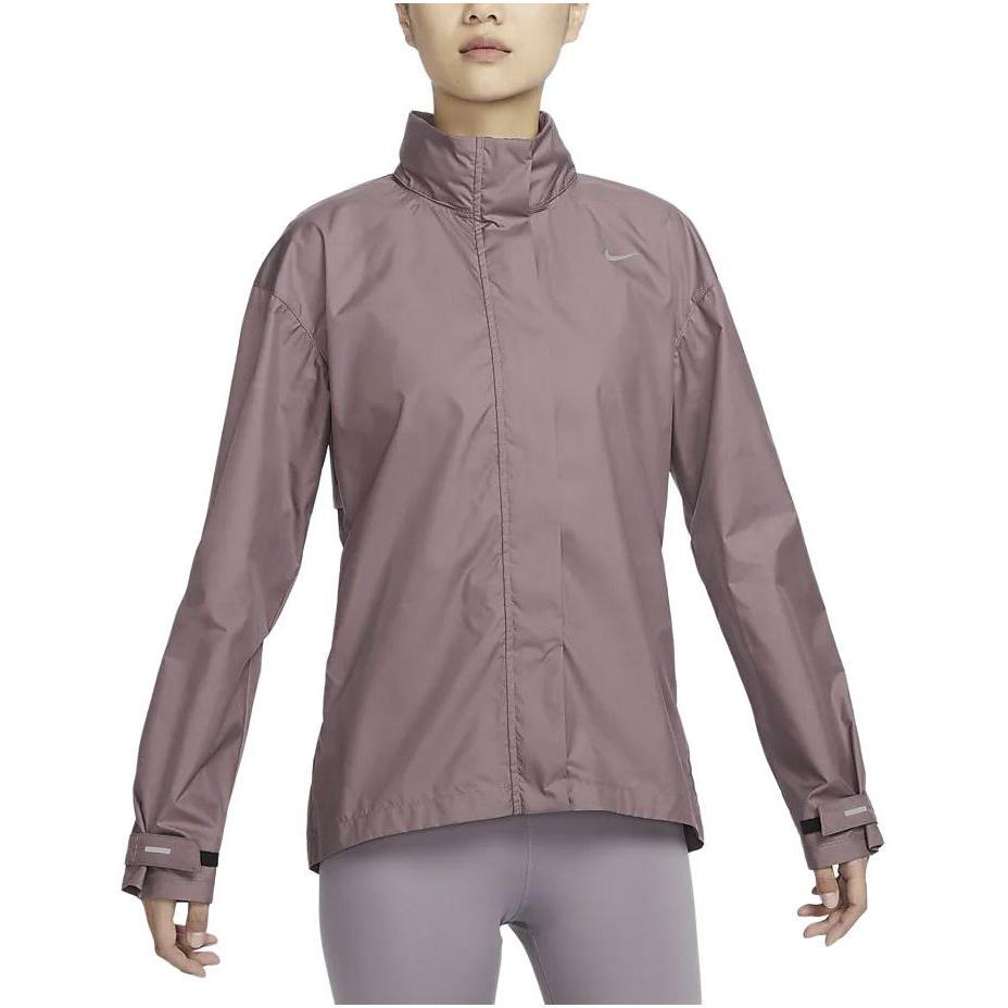 Nike Fast Solid Color Zip-Up Hooded Casual Long Sleeve Jacket Women Jackets Smoke-Grey Purple-Red FB7452-208