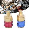 Air Conditioning Quick Coupler Connector Brass Adapters for R134A High Low Red Blue Side