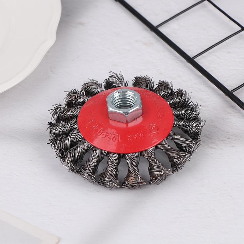 75/100Mm M14 Steel Wire Cup Brush Powerful Paint Removal Rotary Tool Twisted Steel Wire Wheel Abrasive For Angle Grinder Debu