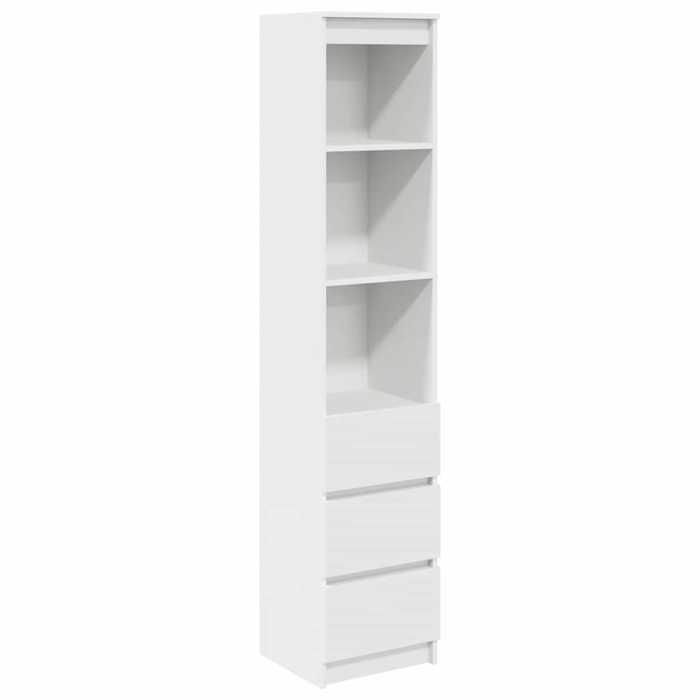 VidaXL Highboard White 37.5x35x180 Cm Engineered Wood, Cabinet, Sideboard, High Storage Cabinet, Cabinet of 861661