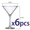 10-Ounce Plastic Martini Glasses,Plastic Cocktail Glasses,Reusable,Shatter-Proof, Perfect for Poolside,Outdoors,Camping
