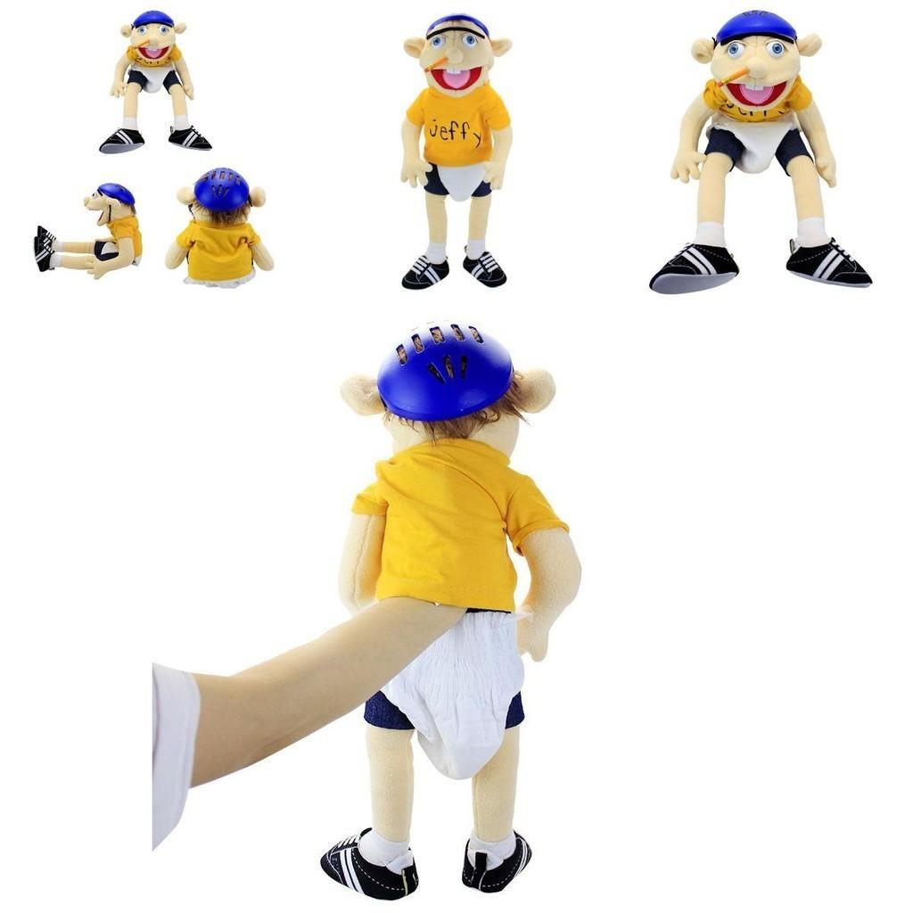 Morbida e Amica della Pelle Marionetta a Mano Peluche Cartone Animato Jeffy per Bambini e Adulti Regalo Perfetto per Natale e Compleanno!