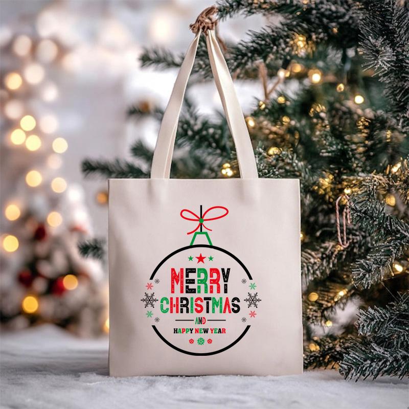

Christmas Bow Printing Trend Christmas Bow Student Large Capacity Portable Tote Bag No specification