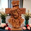 Resin Jesus Christ Idol Perfect for Housewarming, Drawing Room, Gifting and Decoration, Brown 8 Inch