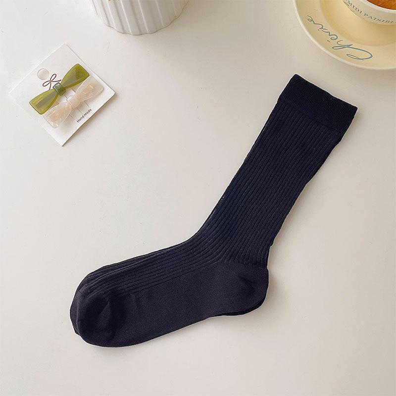 

Women s Gray Ballet-Style Thin Mid-Tube Socks - Summer Boneless Design for Small Leather Shoes & Calf-Length Options One Size чёрный