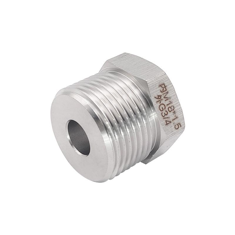 

Stainless Steel 304 Threaded Reducing Adapter, Female M18x1.5 to Male G3/4 BSP (0801)