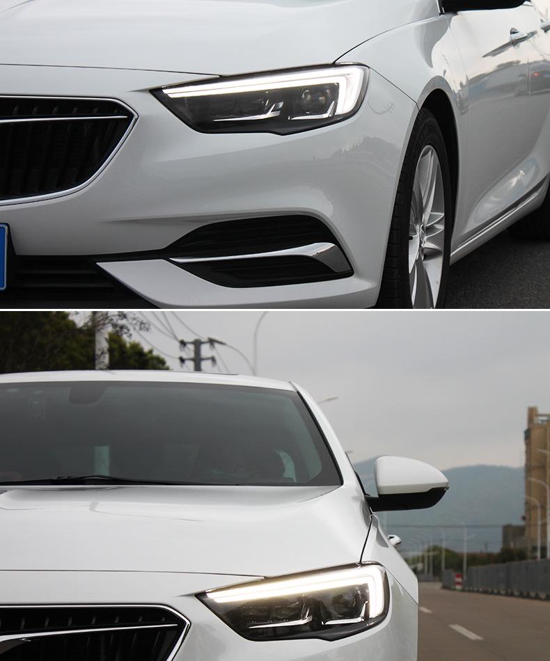 17-19 Buick Regal LED Bi-Xenon Lens Headlight Assembly with Turn Signal and Corner Light for Car Modification