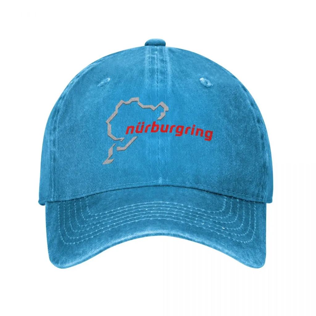 Nurburgring red pale grey and dark grey Baseball Cap Luxury Cap winter hats for men Unique hats New Hat Golf Wear Men Womens
