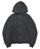 Sserpe Lage Pigment Wafel Rits Hoodie Antraciet