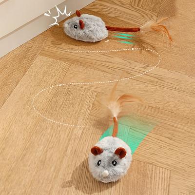 Interactive Cat Toy Mouse Rechargeable Moving Automatic Cat Toys Cat Mouse Toy Electric Mouse Cat Teaser Toys