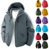 Men's And Women's Casual Solid-color Warm Graphene Hooded Cotton-padded Jacket, Men's Outdoor Large Pocket Workwear Thickened Down Jacket