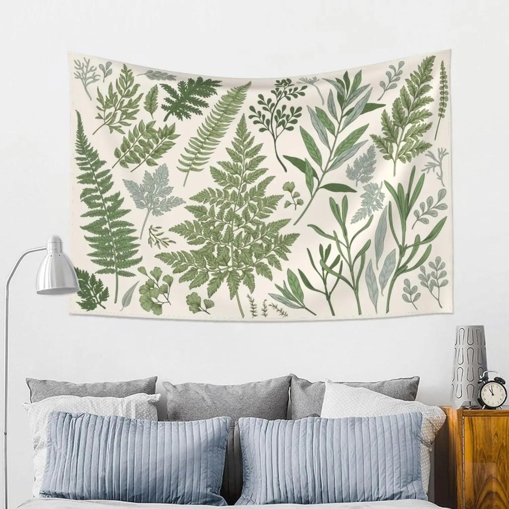 Moonlit Floral Tapestry Full Moon Blossom Motif Bedroom Headboard Wall Hanging Interior Design Style Room Decoration