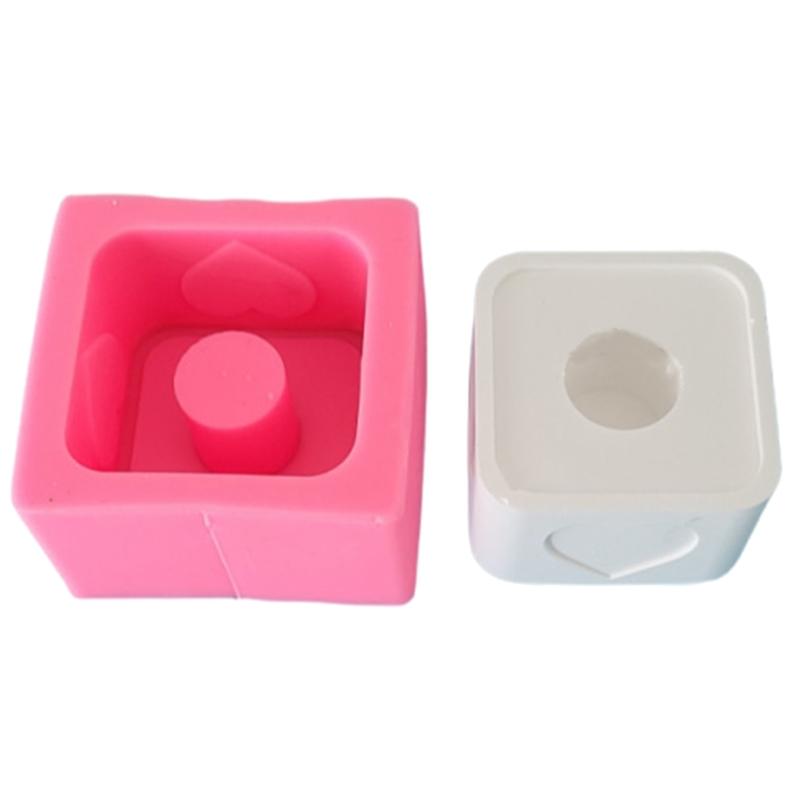 3D Cylinder Świecznik Silikonowy Forma Ręcznie Robione Formy Do Świeczników Tealight Mydło Glina Forma Do Tworzenia Dekoracji Weselnych Domu