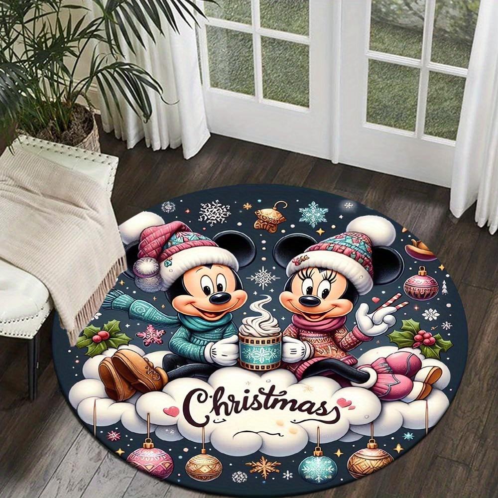 

1pc Mickey Mouse Mickey Round Area Rug , Playroom Bedroom Living Room Indoor Decor Rug , Perfect for Leisure Areas , Bedside , Cloakroom , a 80cm/31.5in