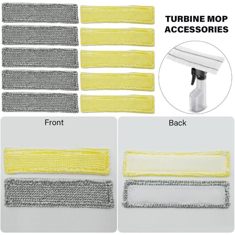 

10 Count Washable Mop Cloth Reusable Mop Pad Effective Floor Cleaning Pad Steam Mops Pad Mop Attachments Fibre Texture China Mainland