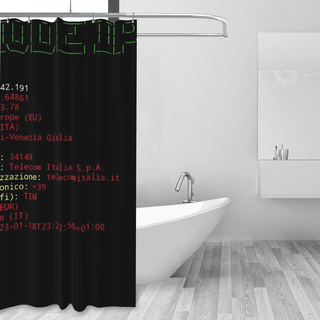 Hacker Code Binary Code Geek Science Computer Shower Curtain Bathroom Polyester Waterproof Bath Curtains With Hooks
