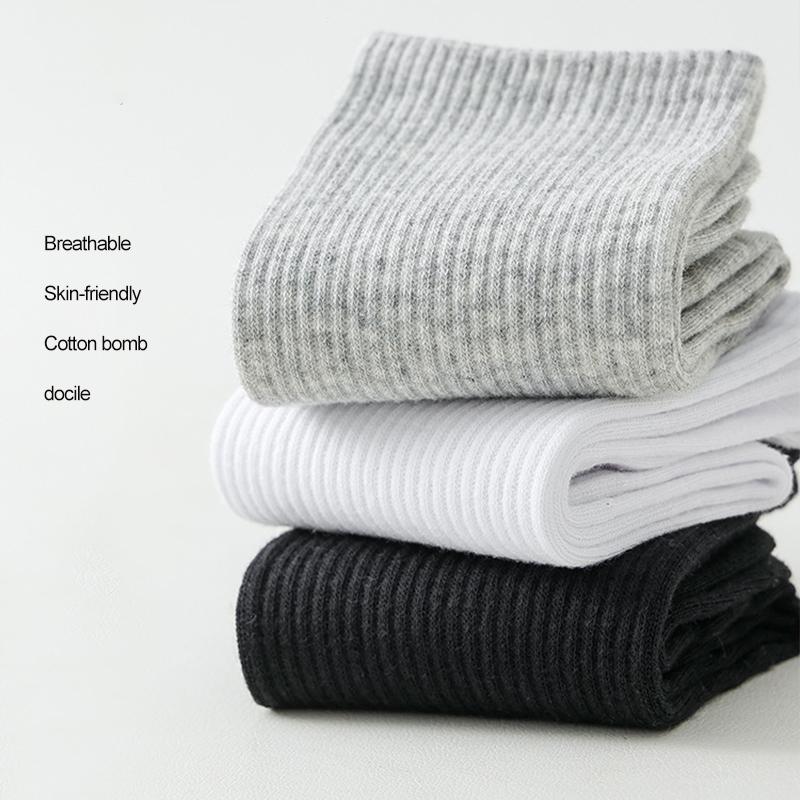 5 Paar Sommersocken aus hochwertiger schweißabsorbierender Baumwolle, Unisex, dünn, geruchshemmend, Sport-/Kurzsocken, klassische, einfarbige Freizeitsocken