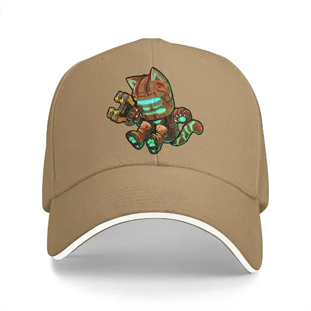 Washed Mens Baseball Cap Kittyy Isaac Clarke Trucker Snapback Caps Dad Hat Dead Space Golf Hats