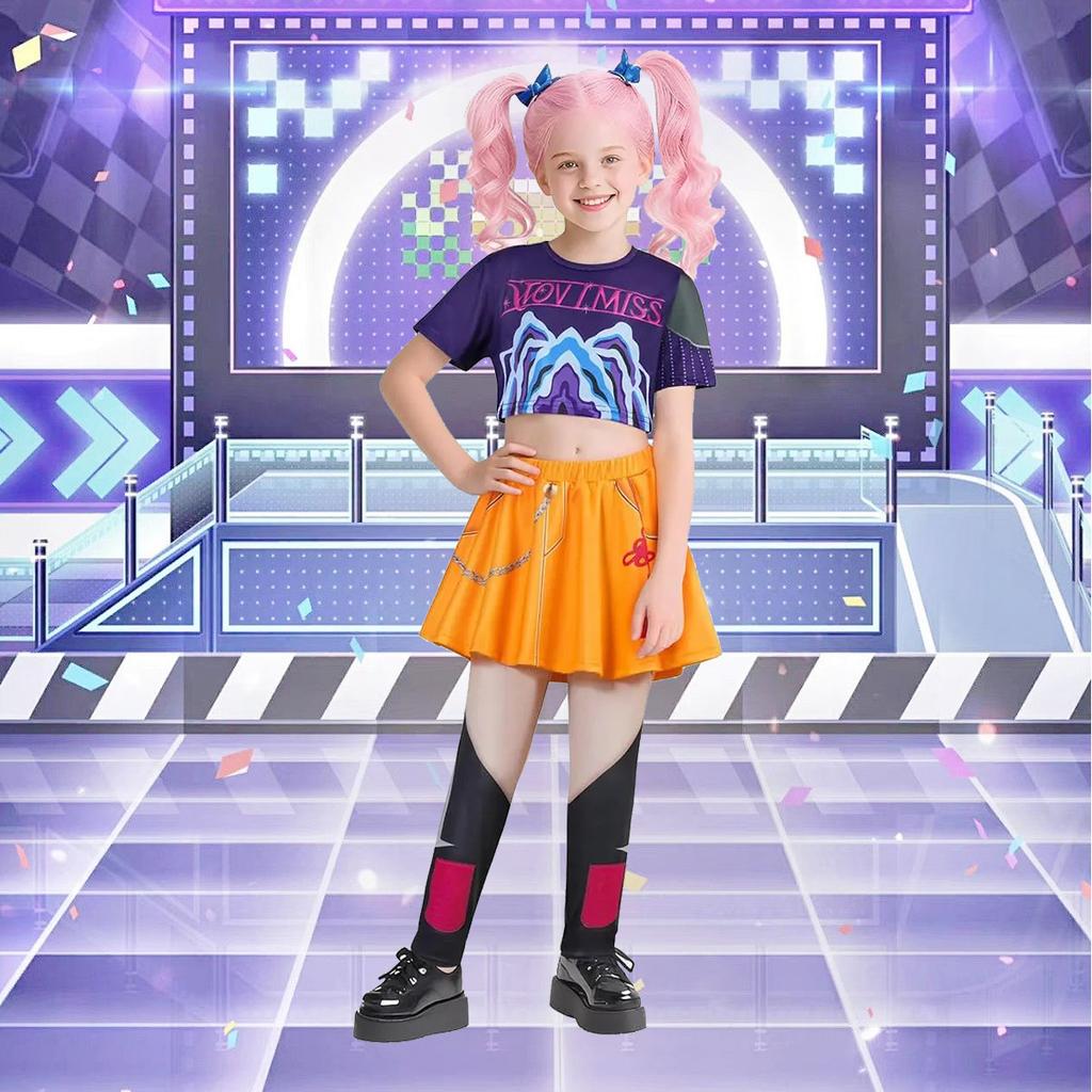 Rumi Cosplay Coat Vest Shorts Costume Set Zoey Mira Dress Up Child Halloween Carniva Suit