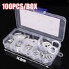 100pcs M6-M16 Car Sealing Gasket Aluminum Screw Washer Auto Engine Bottom Oil Drain Screw Sealing Gasket Accessories