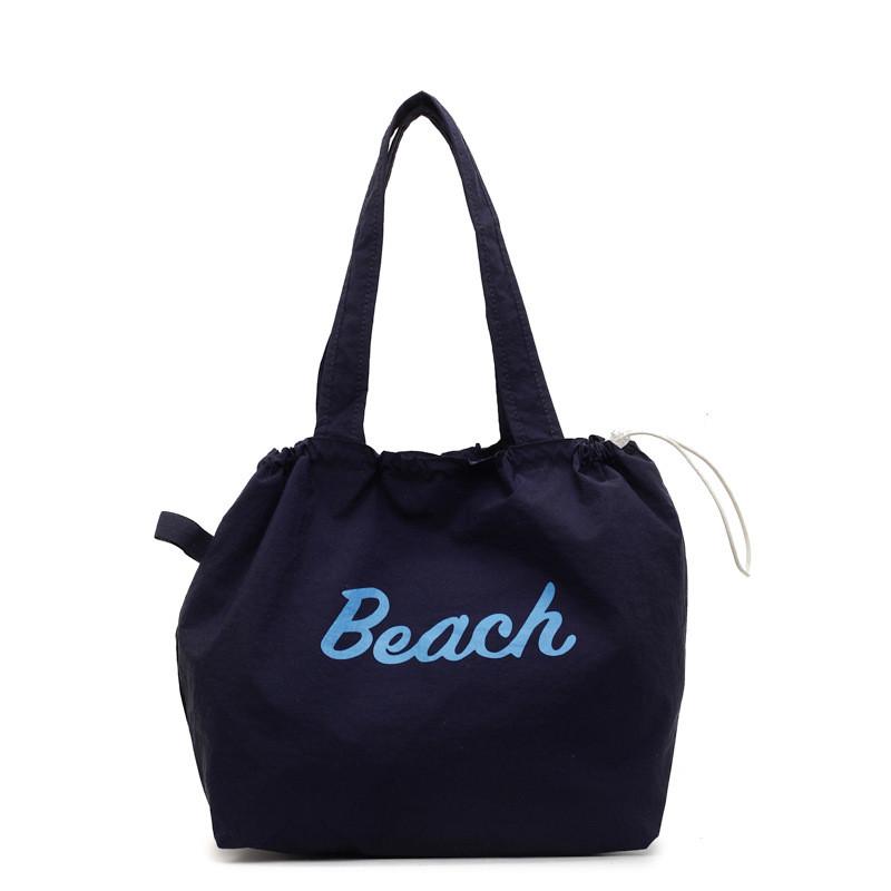 Nylon Letter Bag With Drawstring Closure For Casual Daily Use