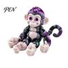 Small Collectible Monkey Figures 3D Printed Articulated Fidget Toy, Movable Joints Animal Toy Stress Relief Sensory Toys for Kids Adults, Creative
