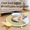 Pet Neck Pillow Cooling Bean Material Arc Design Removable Washable Cooling Mat Anti-Slip Wear Resistant Easy Clean