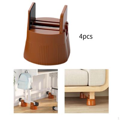 4 Pieces Bed Risers Chair Adjustable Furniture for Dining Room Kitchen