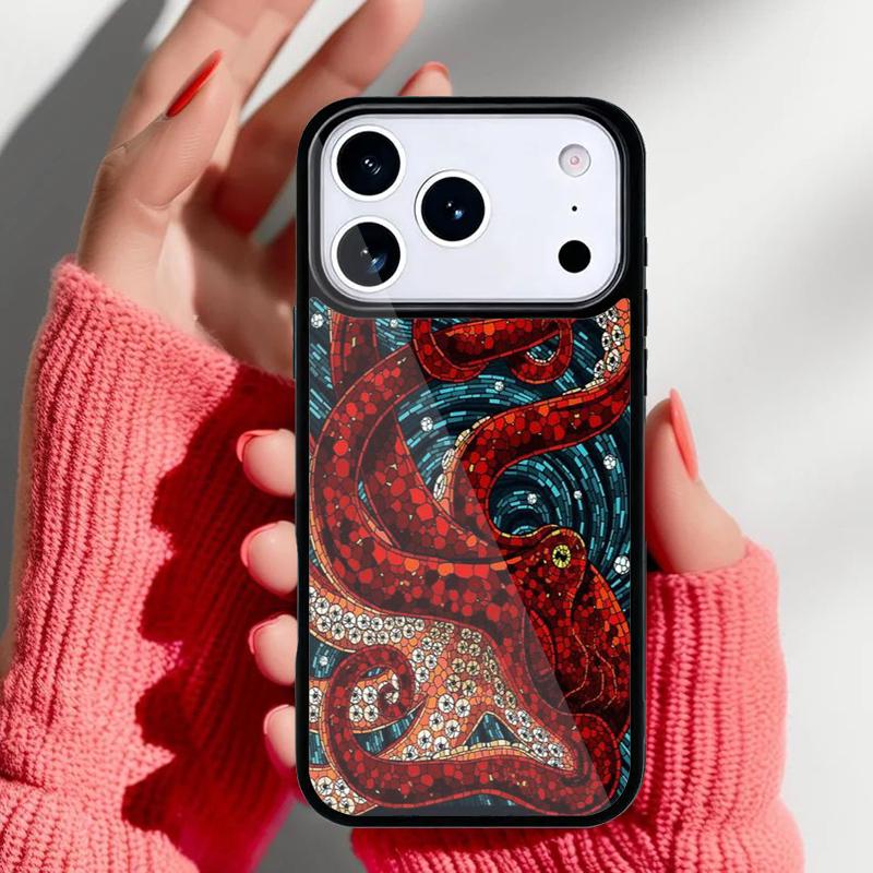 Marine Life Ocean Octopus Print Phone Case for iPhone 17 16 15 14 13 Pro Max Back Cover for 12 11 Pro Coque