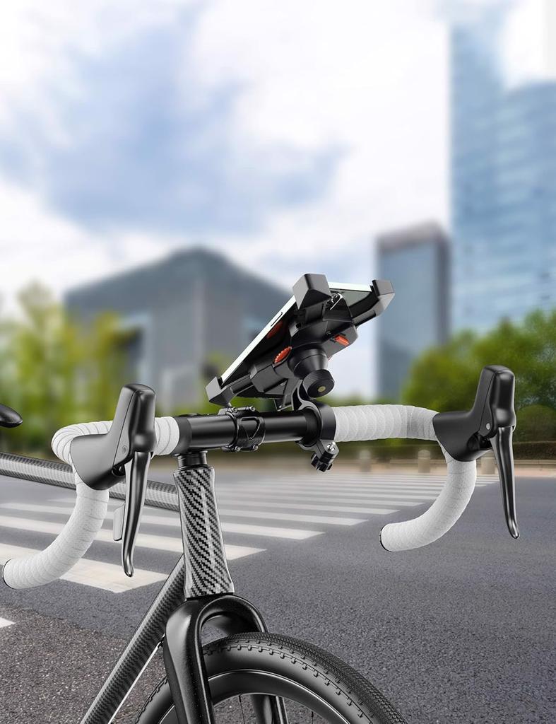 Uchwyt Na Telefon Rowerowy Motocyklowy Hulajnogi Stabilny Regulowany Mocny