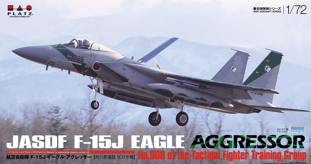 PLATZ 1/72 Scale Air Self-Defense Force F-15J Eagle Aggressor Flight Training Group No. 908 Plastic Model AC-38