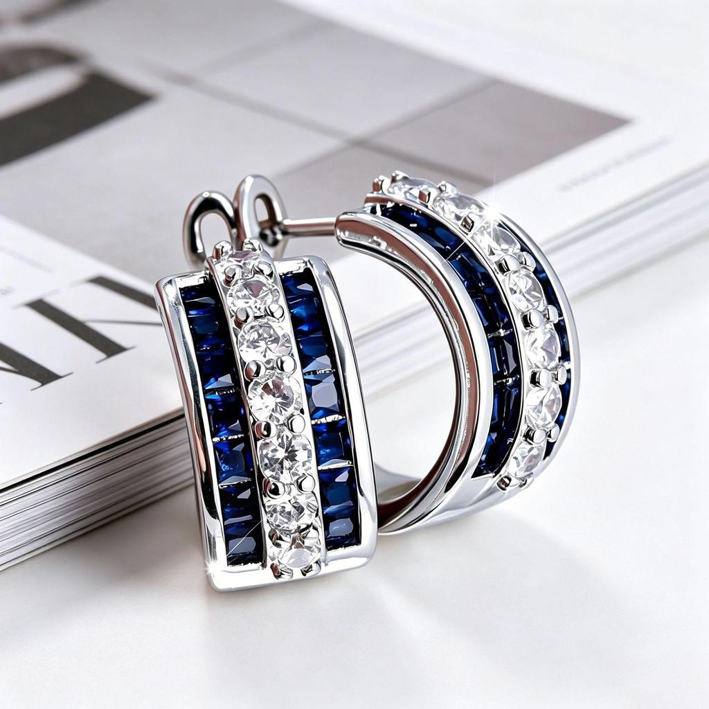 Yanbai Elegant Full Diamond Ear Cuff Earrings for Women's Fashionable Style