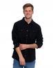 Men's Cotton Jeans Shirt Elegant Modern Classic MORAJ M BLACK