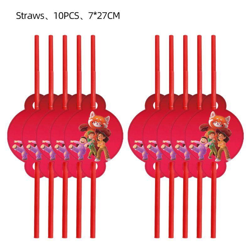 Red Birthday Turning Party Cartoon Decorations Banners Cake Topper Balloon Set