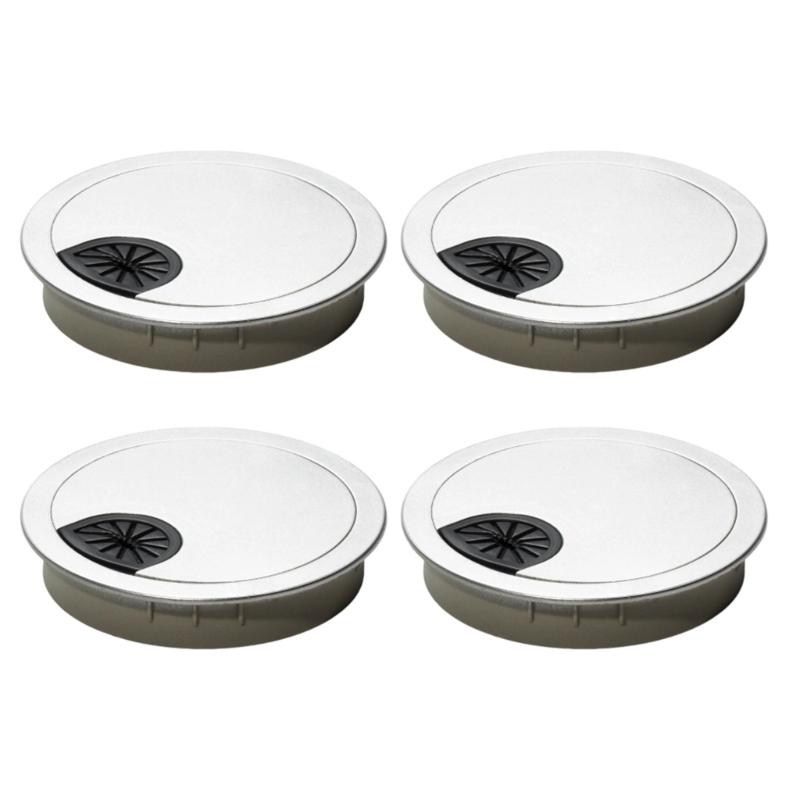 ABS Cord Hole Cover For Office Desk Wire Organization Modern Cable Management Desk Grommet For Neat Work