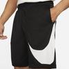 Nike Pantaloncini da Basket da Uomo con Stampa Logo Grande a Contrasto Fondi Nero DH6764-013