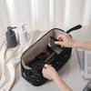 Hair Dryer Storage Bag For Travel Cute Bow Embroidery Quilted Hair Tools Waterproof Zipper Cosmetic Bags