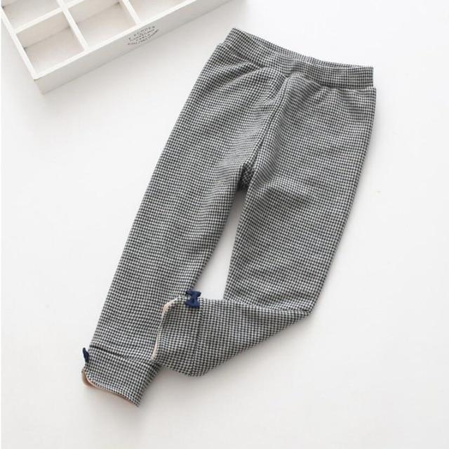 

Winter Girls Super Soft Thick Warm Pants Kids Plus Velvet Bow Leggings Girls Fashion Cotton Trouser 130 чорний