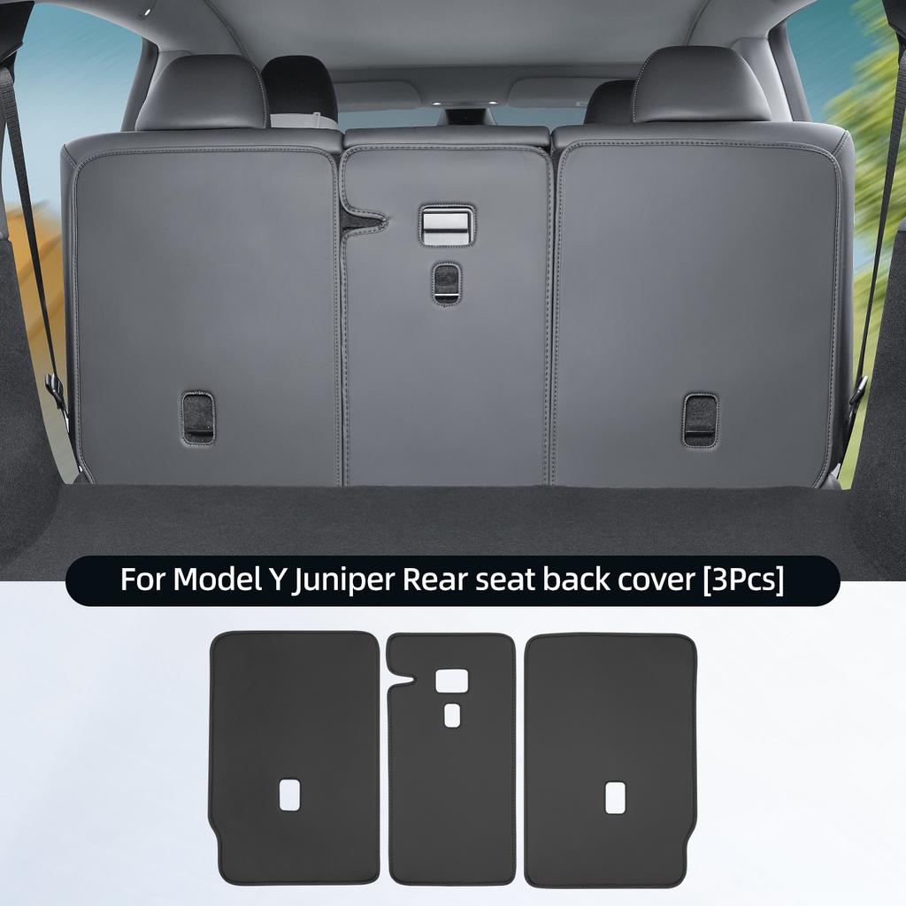 For Tesla Model Y Juniper Trunk Mat Full Coverage Trunk Both Side Guards Seat Backrest Protective Pad Cargo Liner Protective Pad