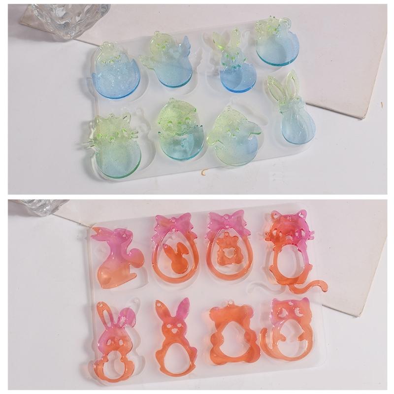 Creative Easters Themed Silicone Earring Mold Personalized Jewelry Making Mould Easy Demold Earwear Epoxy Resin Molds