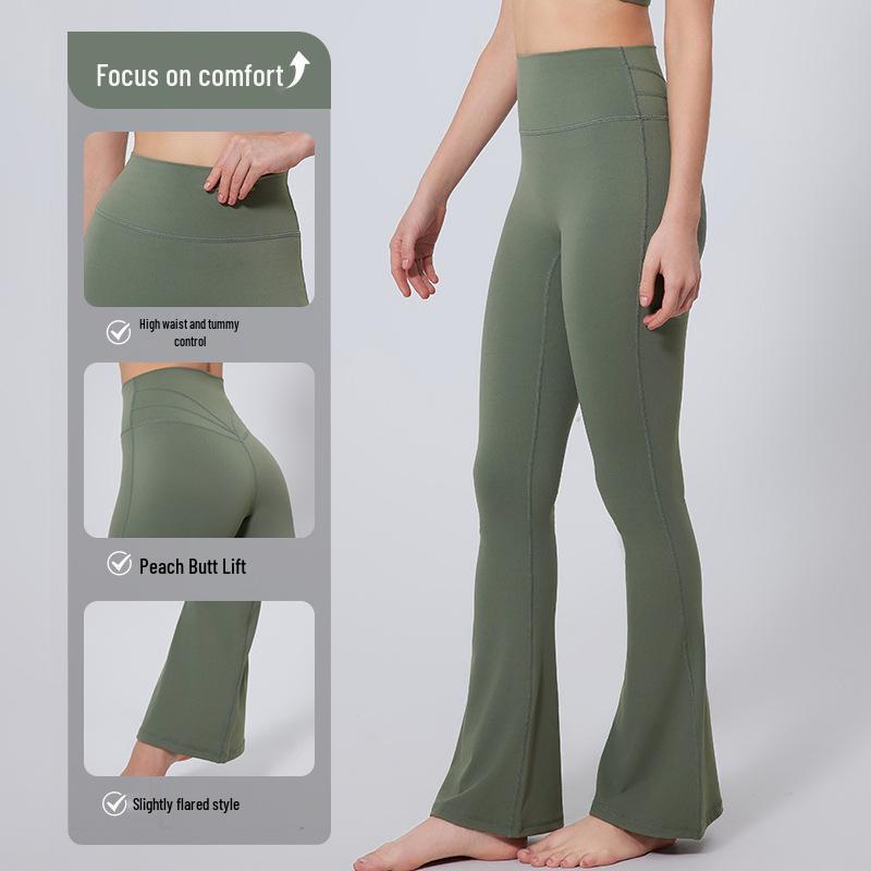 Nude Butt-Lifting High Waist Flare Yoga Pants