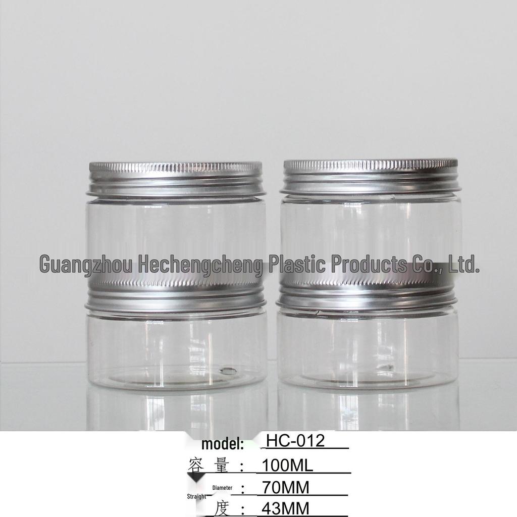 100g/100ml Transparent PET Wide-Mouth Cream Jar for Face Masks