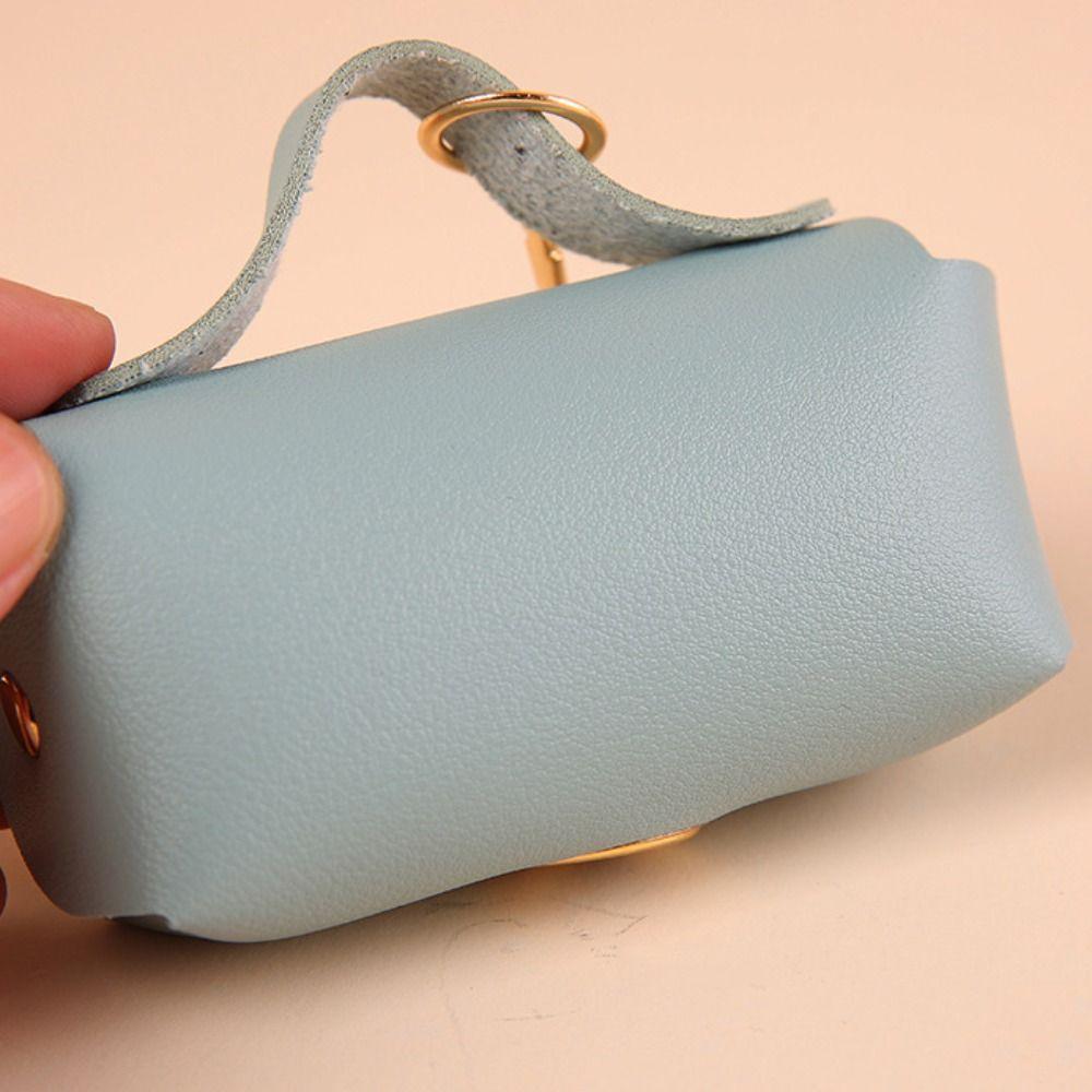 Leather Pet Waste Bag Dispenser Multi-Color with Keychain Dog Waste Bag Multifunctional Lightweight Pet Poop Bag For Outdoor Use