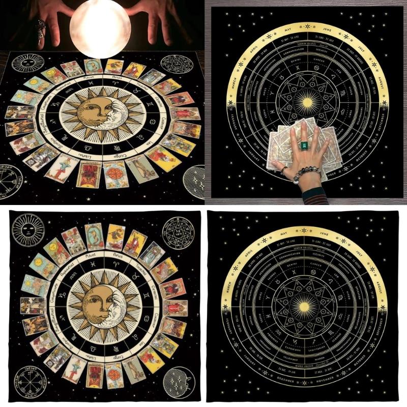 Board Game Pad Astrological Oracles Table Cover Card Mat Divinations Tablecloth
