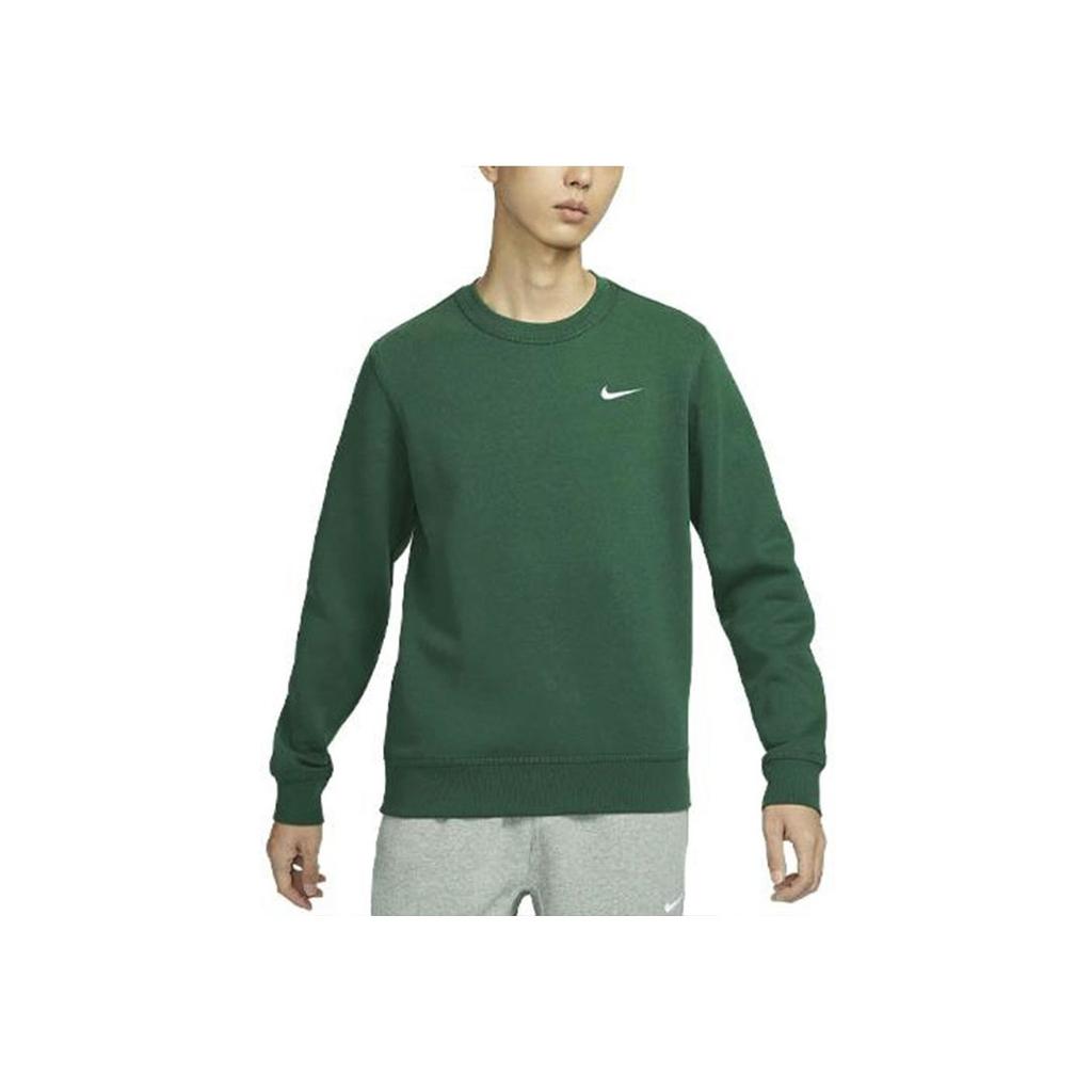 Nike Club Fleece Solid Logo Crew Neck Sweatshirt Men Tops Green 623459-341