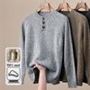 Hengyuanxiang Men's 100% Pure Wool Round Neck Sweater