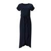 New Women's Solid Color Reverse Sleeved Flat Short Sleeved Round Neck Dress